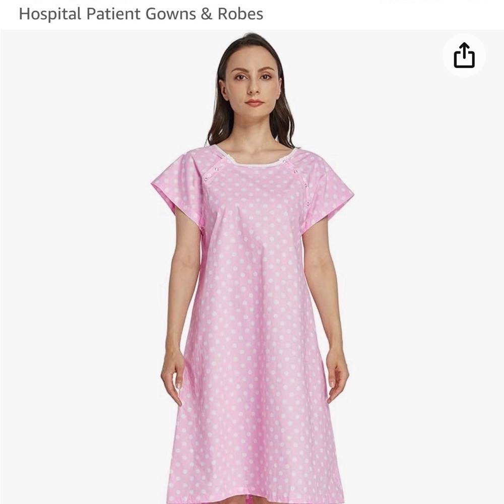 Pink Polka Dot Women's Sleepwear Gown